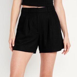 Old navy linen blend black shorts